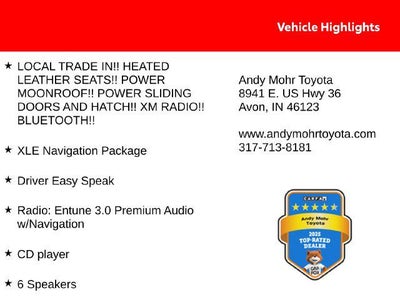 2018 Toyota Sienna XLE 8 Passenger