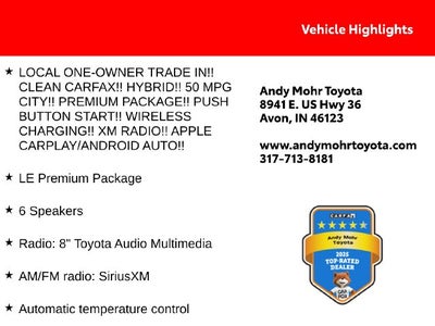 2026 Toyota Corolla Hybrid LE