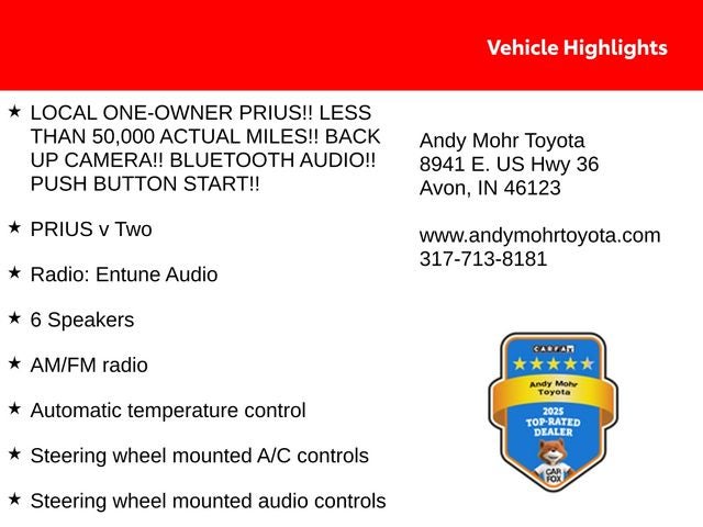 2016 Toyota Prius v Two