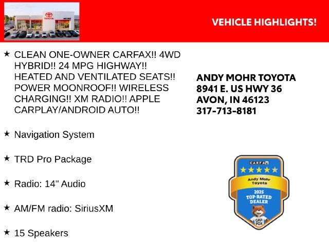 2025 Toyota 4Runner i-FORCE MAX Hybrid TRD Pro
