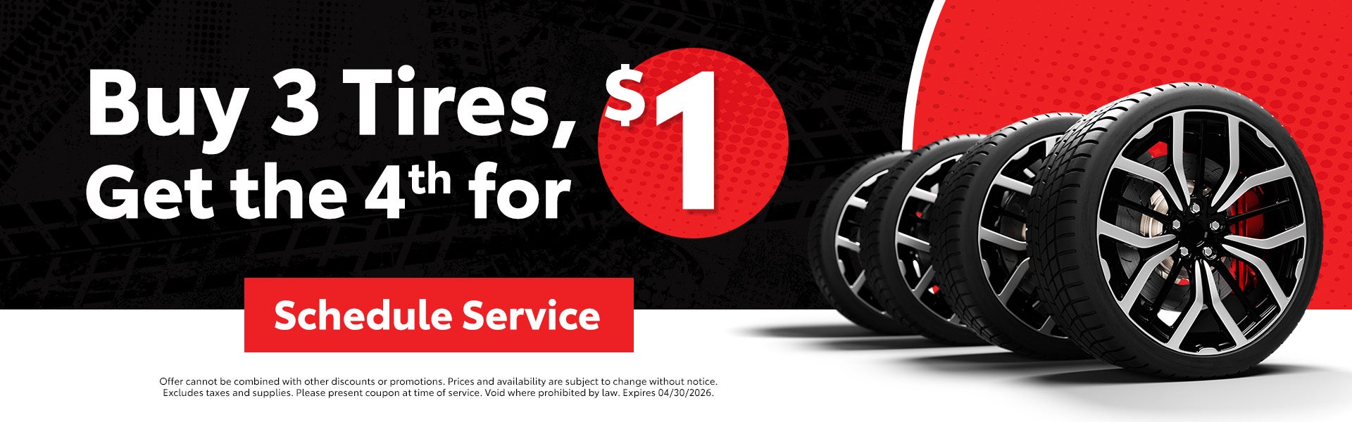 buy 3 tires get the 4th for $1